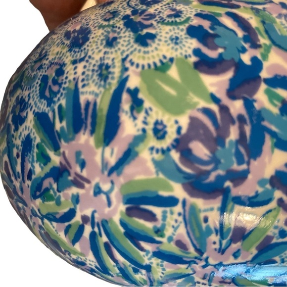 Lily Pulitzer blue , green and gold floral tea / coffee mug set - Picture 5 of 12